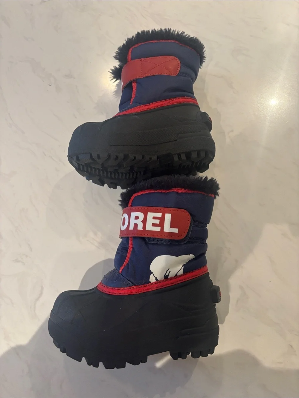 SOREL Kids' Winter Boots - Navy & Red
